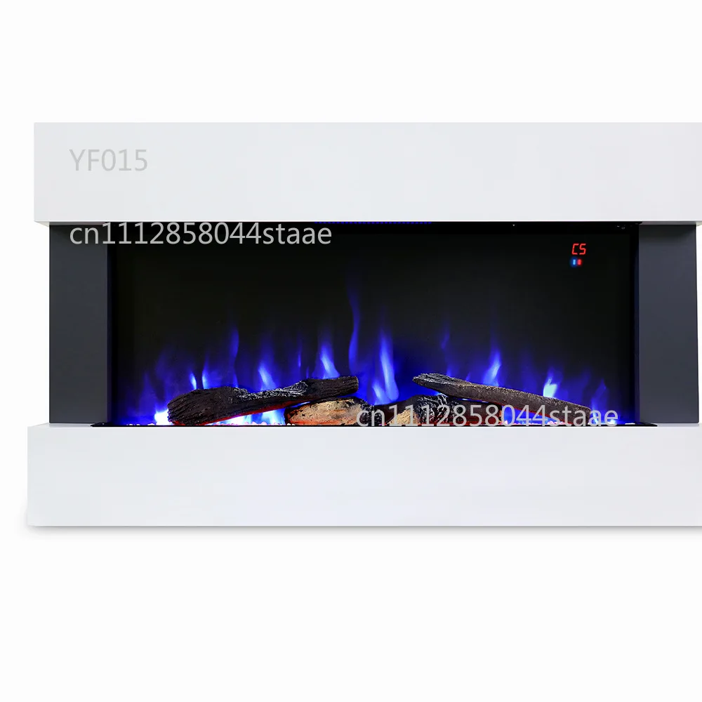 Wall Mount Electric Fireplace Heater Multi Color Simulated Flame Stove With Remote Control Constant Temperature Function