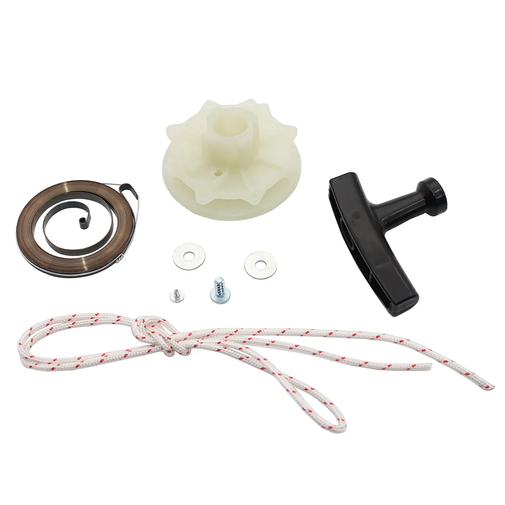 Recoil Spring+Starter Pulley+Starter Handle+Rope Kit For Poulan 2055LE 2075 2075LE 2075C 2075OC 2150 Predator 2150LE 2150PR