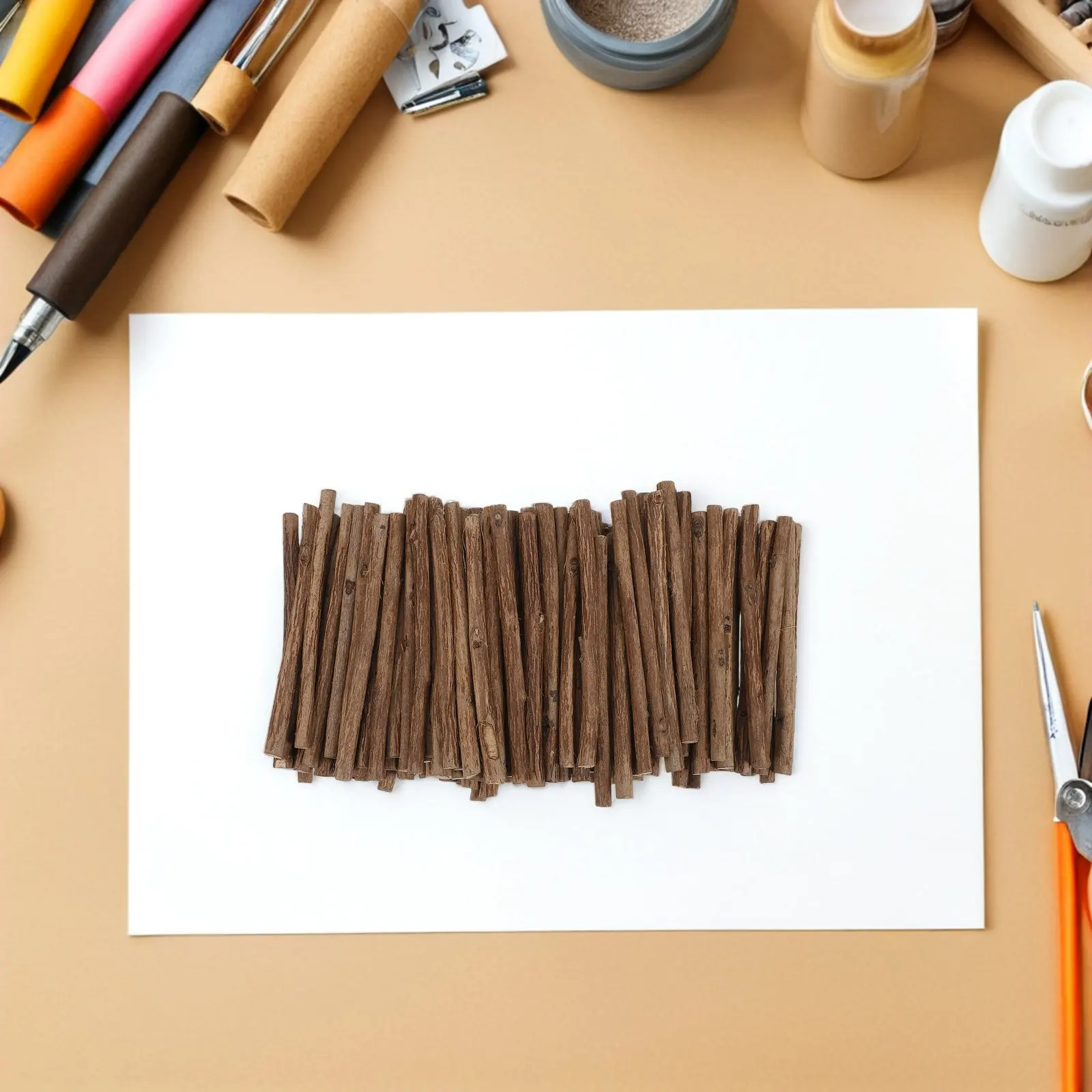120Pcs Wooden Wooden Sticks For For Home Crafts For Christmas Crafts Hand-made Natural Smooth