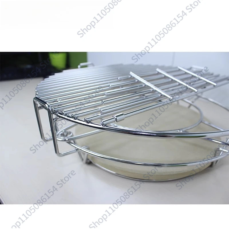 

BBQ Ceramic Grill Tripod Cordierite, Pizza Plate Stainless Steel Multi-Size Grill Tripod