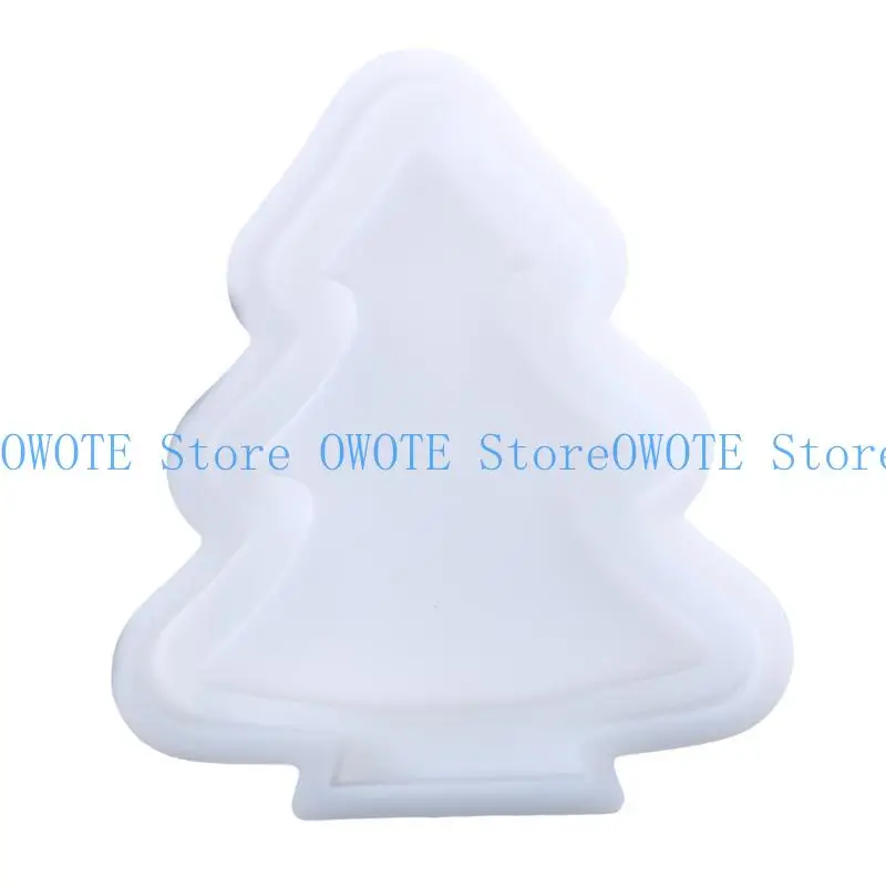

652F Flexible Silicone Mold Hollow Christmas Tree Decoration Making Mould Temperature Resistant Gypsum Mould for Ornament