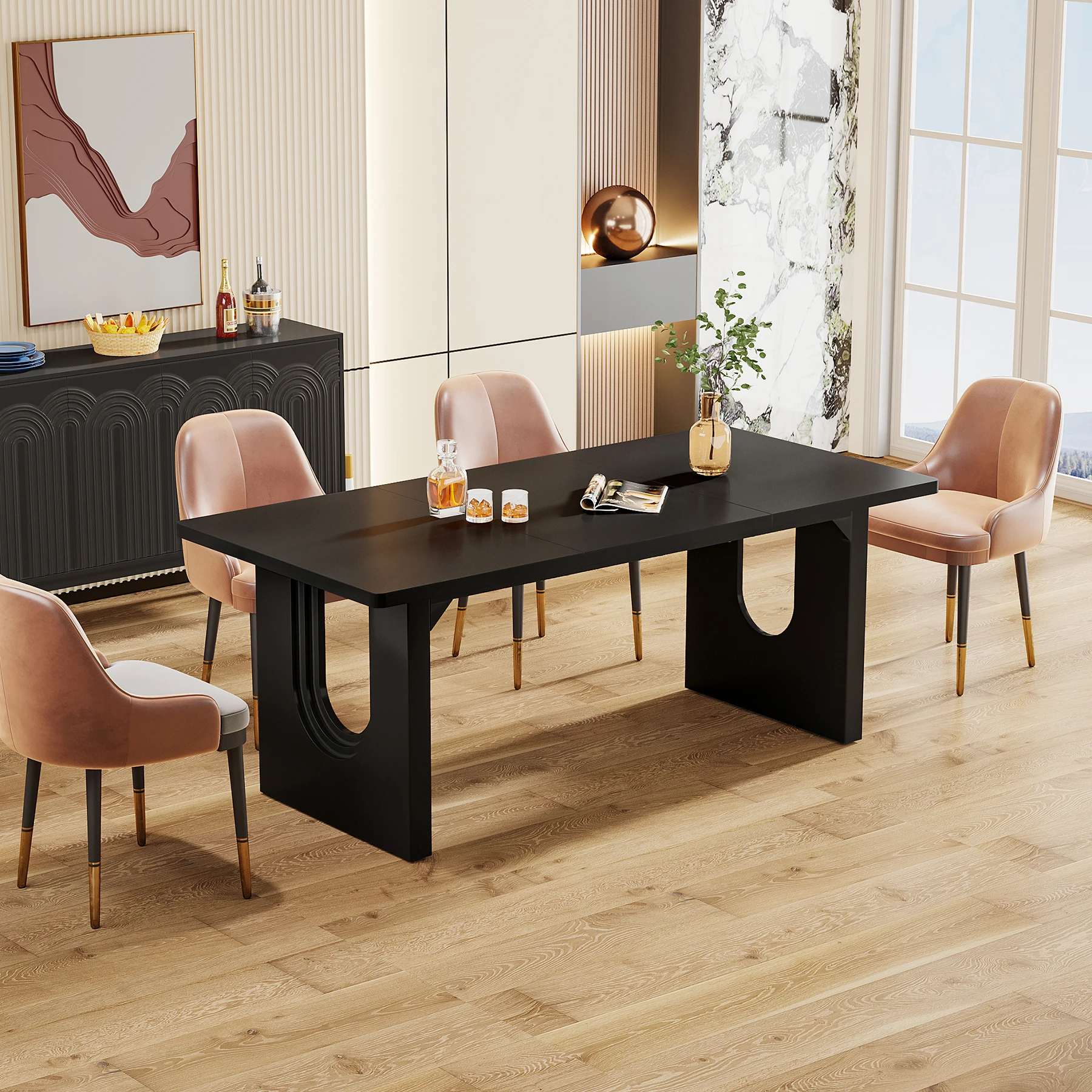 Tribesigns Modern Dining Table for 6 People, 71