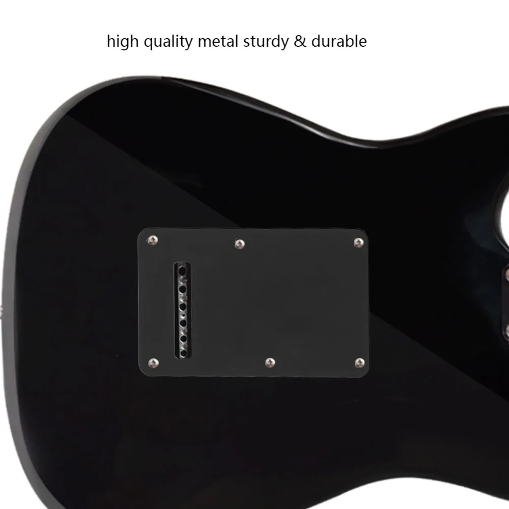 Metal Electric Guitar Backplate 6 Hole Silver, Black, Gold, Red Bronze, Orange Back Plate Guitar Pickguard Electric Guitar view 5