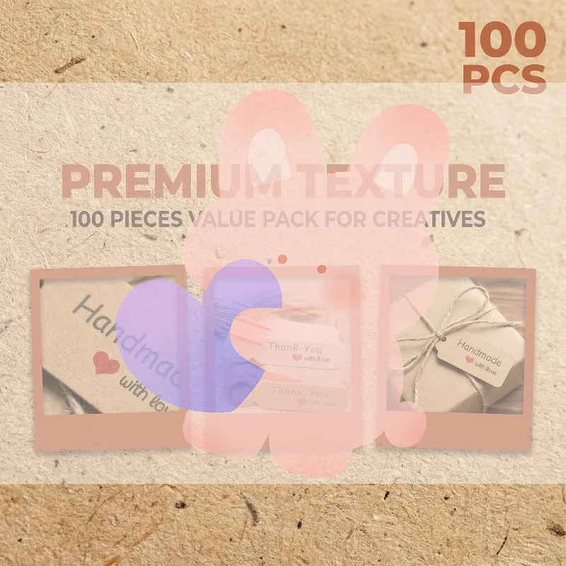 

100pcs/lot Price Tags Kraft Paper Lables For DIY Jewelry Retail Price Tags Handmade Clothes Size Tags Store Hang Lables