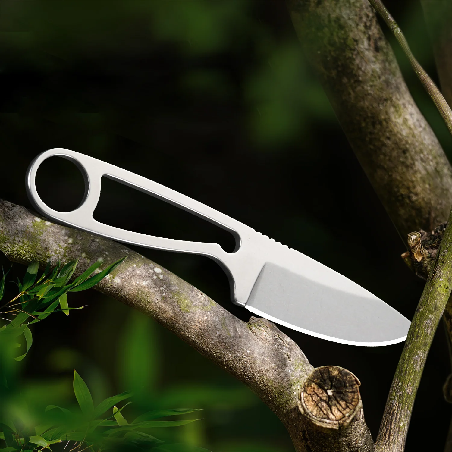 Mini Full Tang Fixed Blade Knife,Necklace Lanyard Design, Anti-slip Handle,Outdoor Camping and BBQ Utility Knife,Gift for Friend