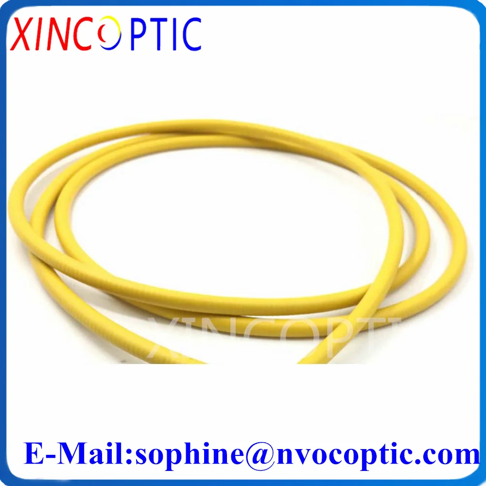 SMA905-SMA Round Type NIR 400-2200nm 600um 600Micron 3M Visible Laser Optimized Quartz Metal Core Armored Fiber Patch Cord Cable