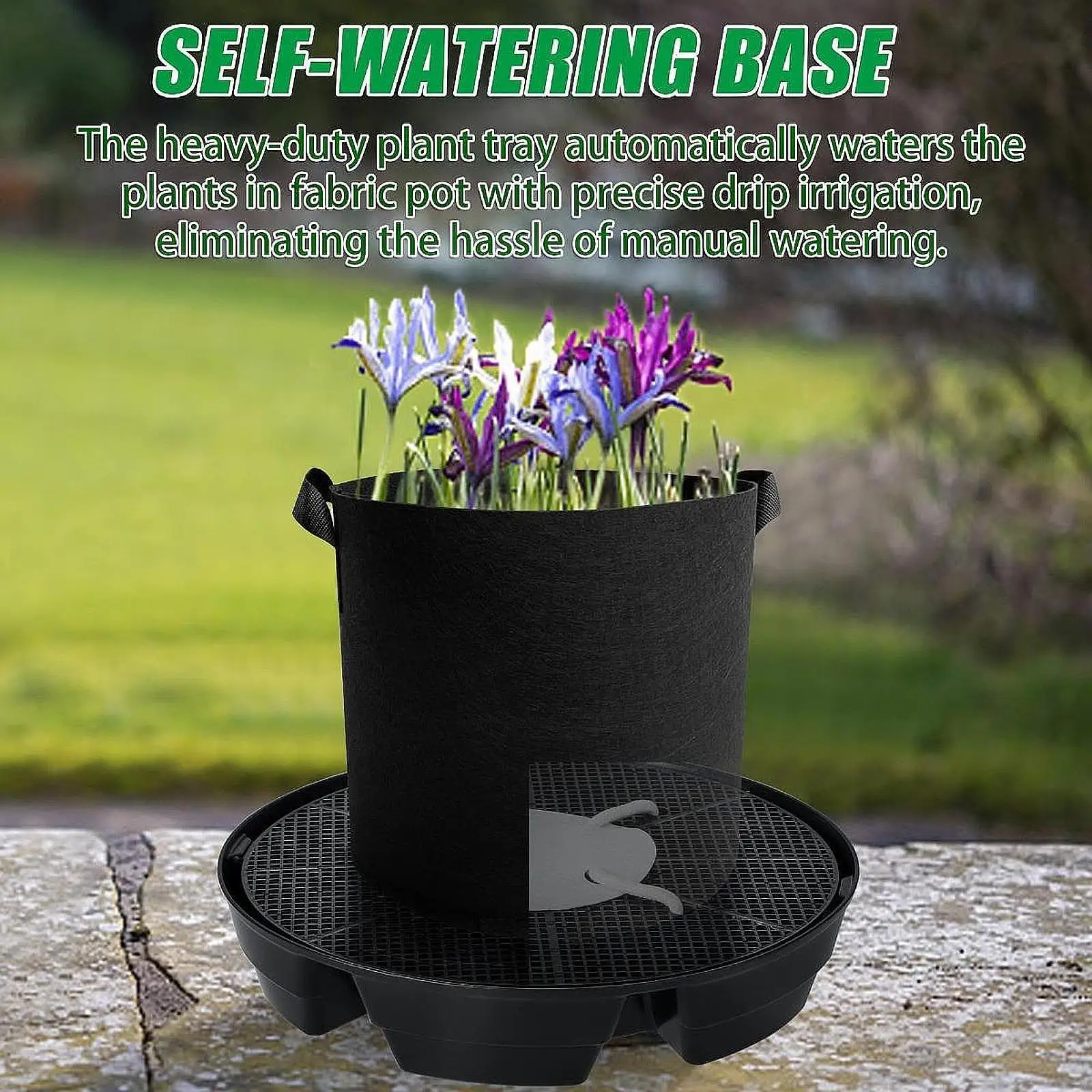Self Watering Planter Base Set Smart Tray for Indoor Gardening Plant Pot Stand Automatic Moisture Control