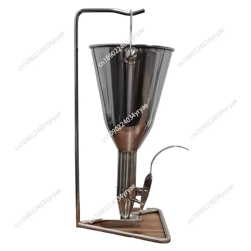 Kitchen Tool Batter Dispenser Stainless Steel Hopper Distributor For Egg Waffle Takoyaki Ice Cream Making