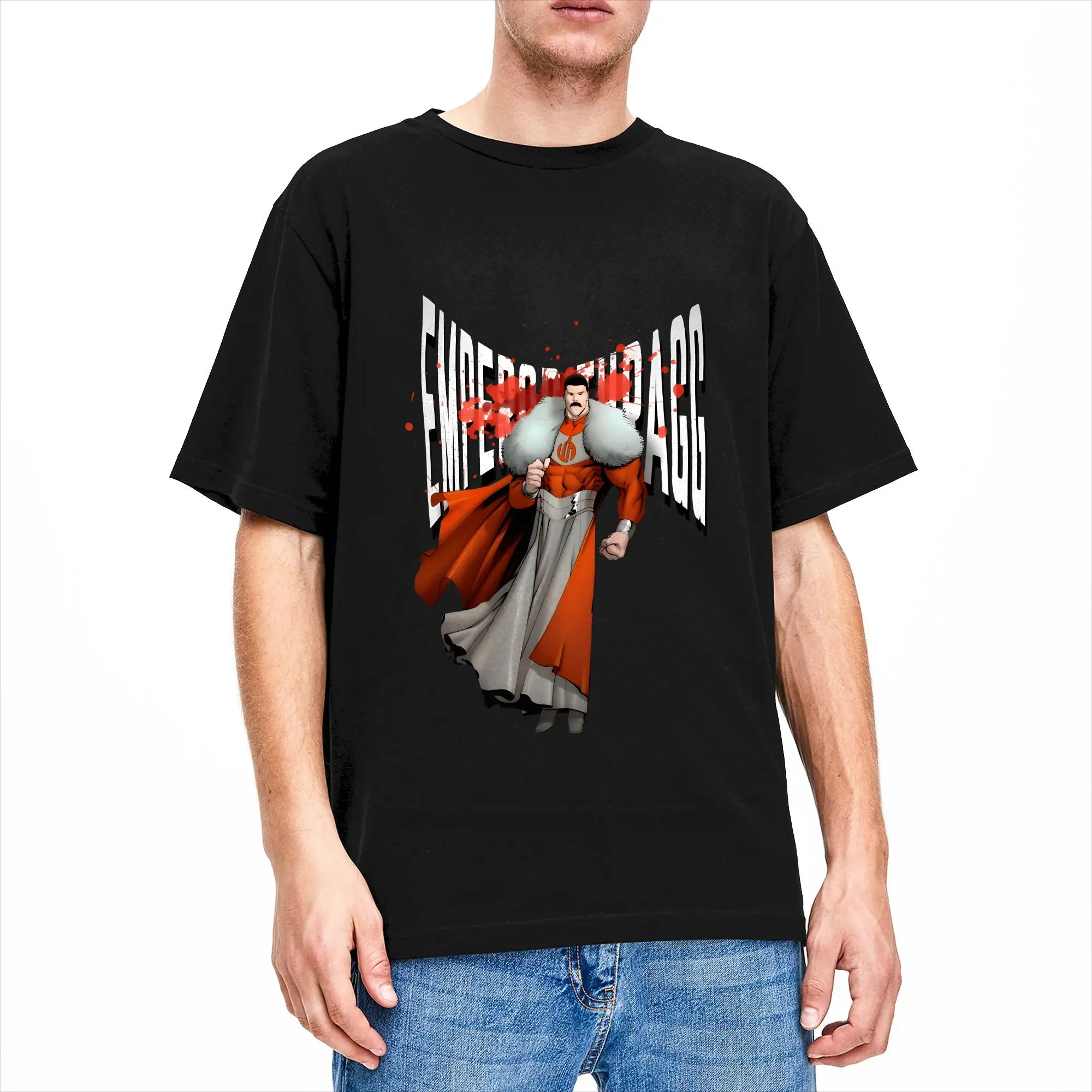 Streetwear T-Shirt Summer Legendary Viltrumite Thragg Trendy Cool T-Shirts Invincibled Anime 100% Cotton Tshirt Short Sleeve