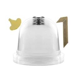 Garden Cloche Clear Bells Covers Freeze Protections Humidity Dome Plastic Dome Ground Securing Pegs and Plant Labels Dropship