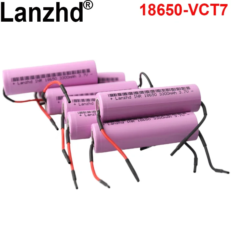 24PCS Lithium Li ion 3.7v battery 18650 welding  battery DIY 3300mAh For scooter,flashlight,energy storage,computer,medical