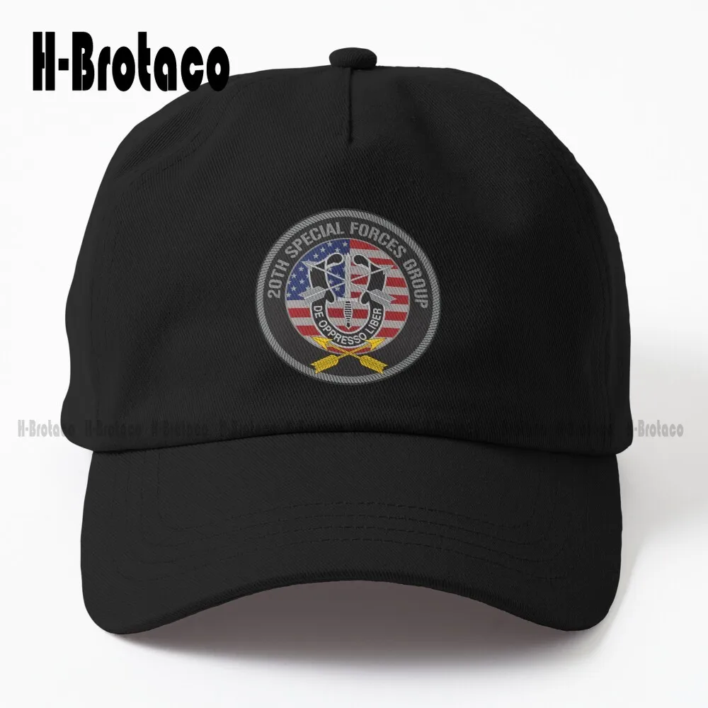 Us Army 20Th Special Forces Group Dad Hat Womens Ball Cap Outdoor Climbing Traveling Hip Hop Trucker Hats Custom Gift Denim Caps