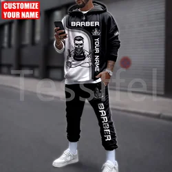 Tessffel NewFashion Cool Barber Tattoo Worker Cosplay Jacket Retro Harajuku Streetwear Men/Women Casual Pants Hoodies Suits A4