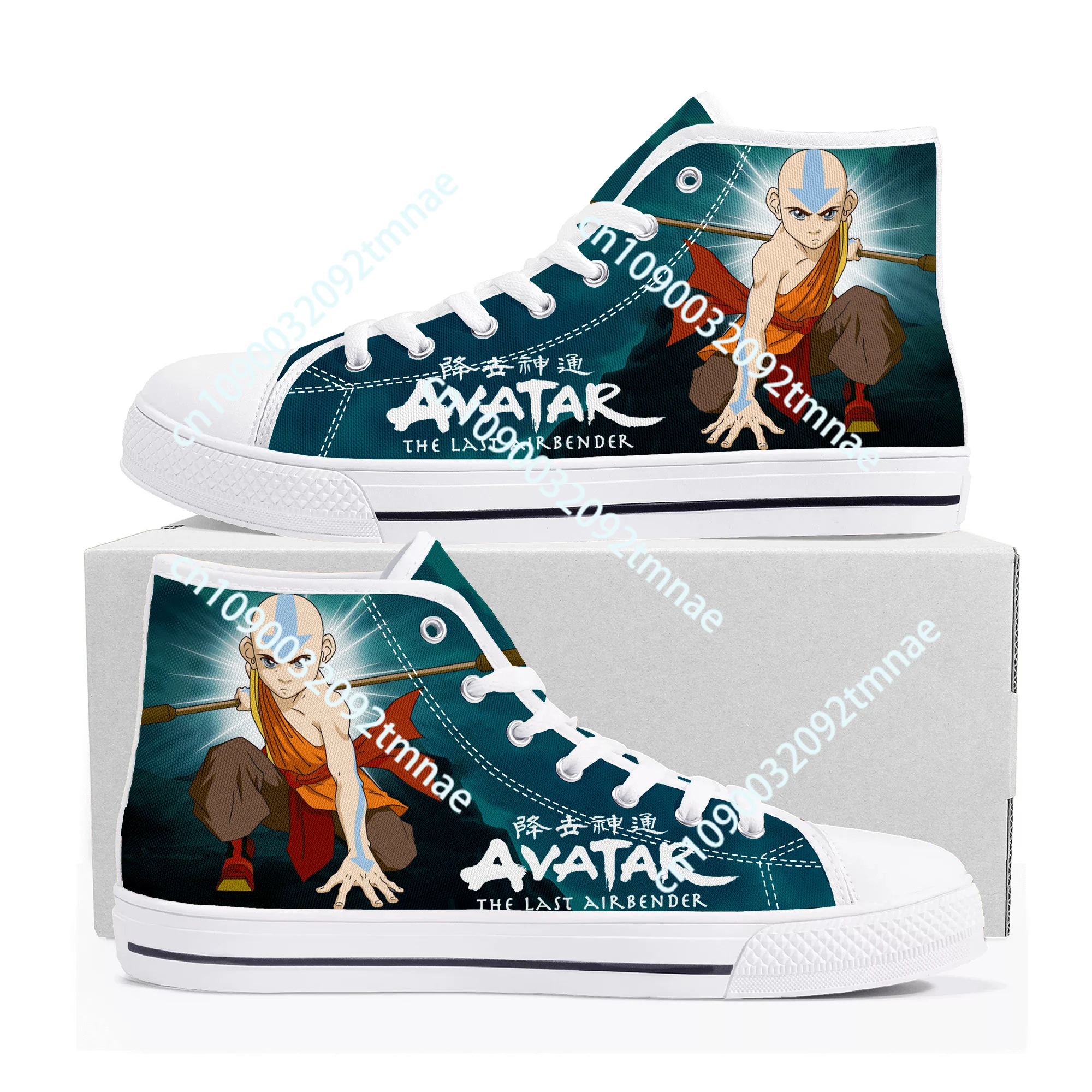 

Avatar The Last Airbender High Top Sneakers High Quality Mens Womens Teenager Custom Sneaker Casual Couple Shoes Custom Shoe