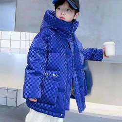 Boys Down Coat Jacket Cotton Outerwear Windbreak 2023 Cool Thicken Velvet Winter Warm Children's Clothing -10 Degrees Below Zero