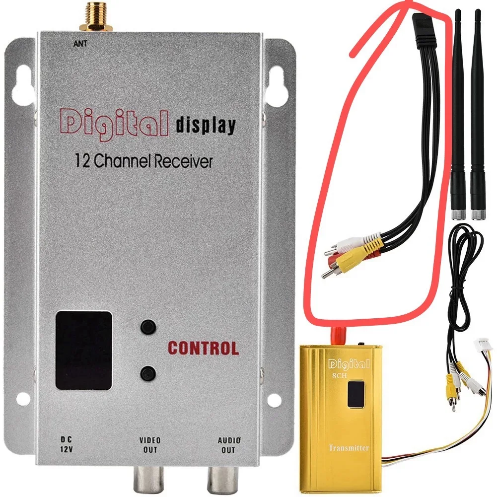 

1.2G 1.5W transmitting receiving unmanned aerial vehicle (UAV) aerial photography aircraft FPV image wireless transmission
