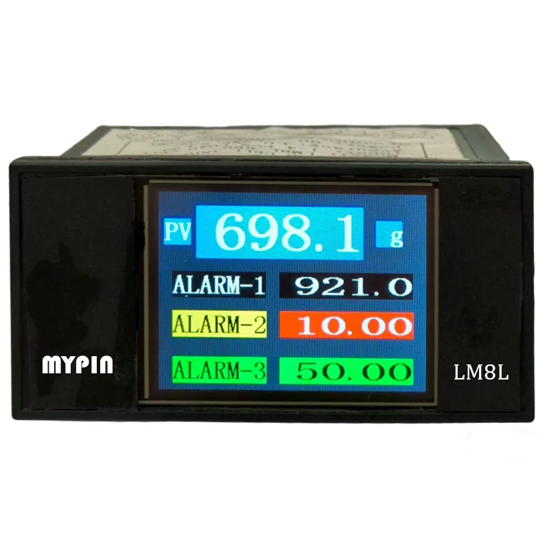 LM8L-RRD Axle Scale Weighing Controller 4-Sensor Connectivity 2 Programmable Relays 2.4'' Full-Color Touch TFT LCD High