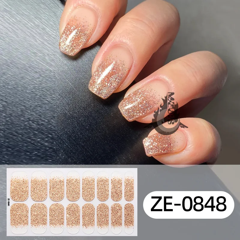 MEBIS 16 Tips Stickers Tamagotchi Seal False Nails Woman Adhesive Nail Stickers character Decoration Nails Art Deco Decoration