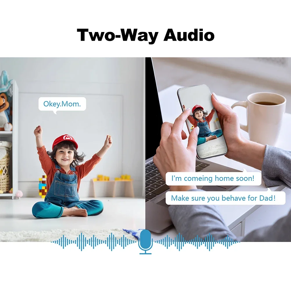 5.0 Inch Tuya Video Baby Monitor with Pan Tilt Camera Wireless Two Way Audio Night Vision Security Babysitter APP Remote Control