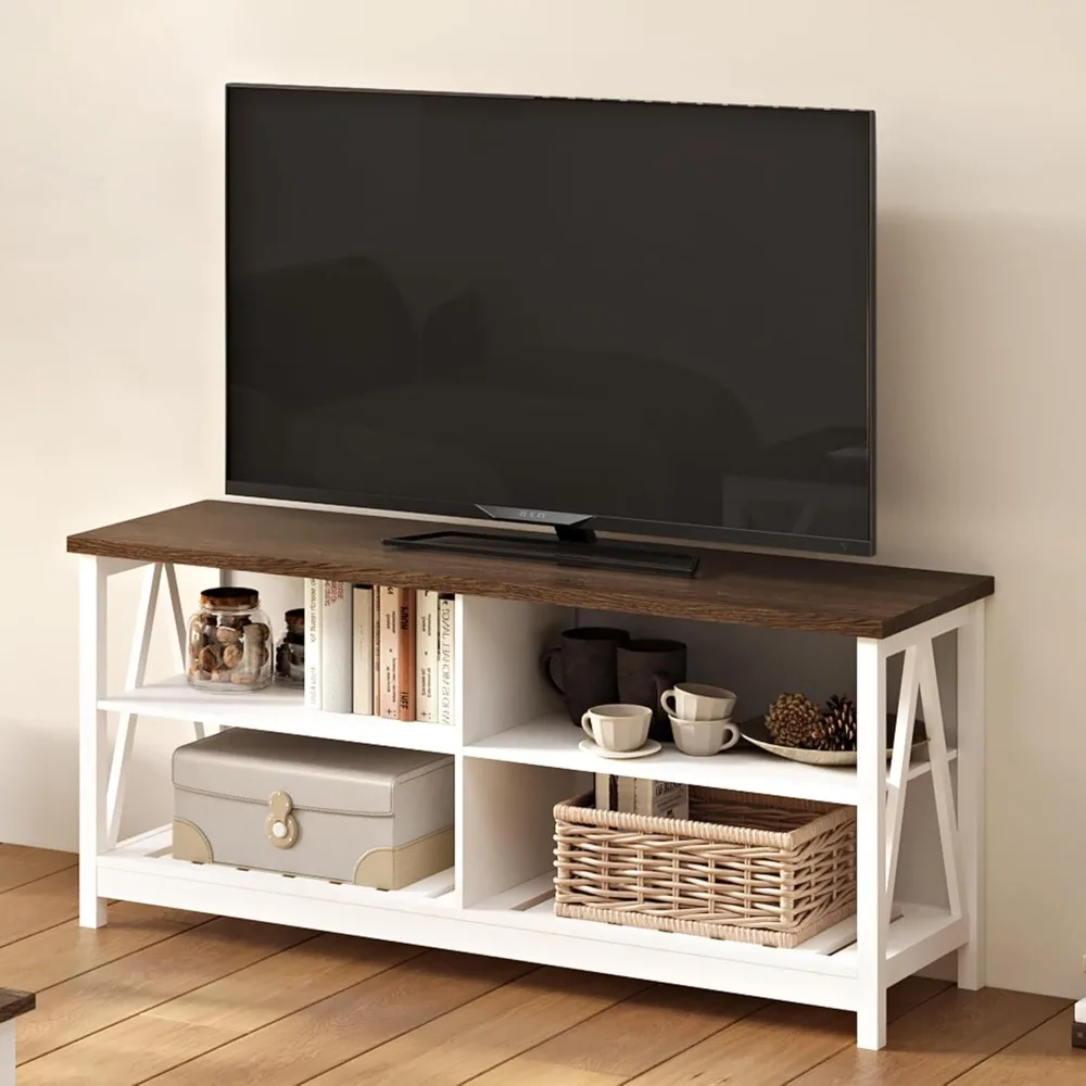 مركز ترفيه تلفزيوني حديث مقاس 60 بوصة مزود بـ 4 أرفف مفتوحة وفتحات لإدارة الكابلات #3