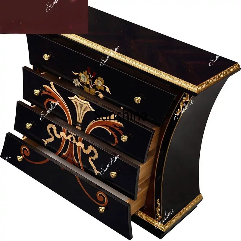 European-style entrance cabinet Neoclassical dining side cabinet Luxury home decoration cabinetTJ