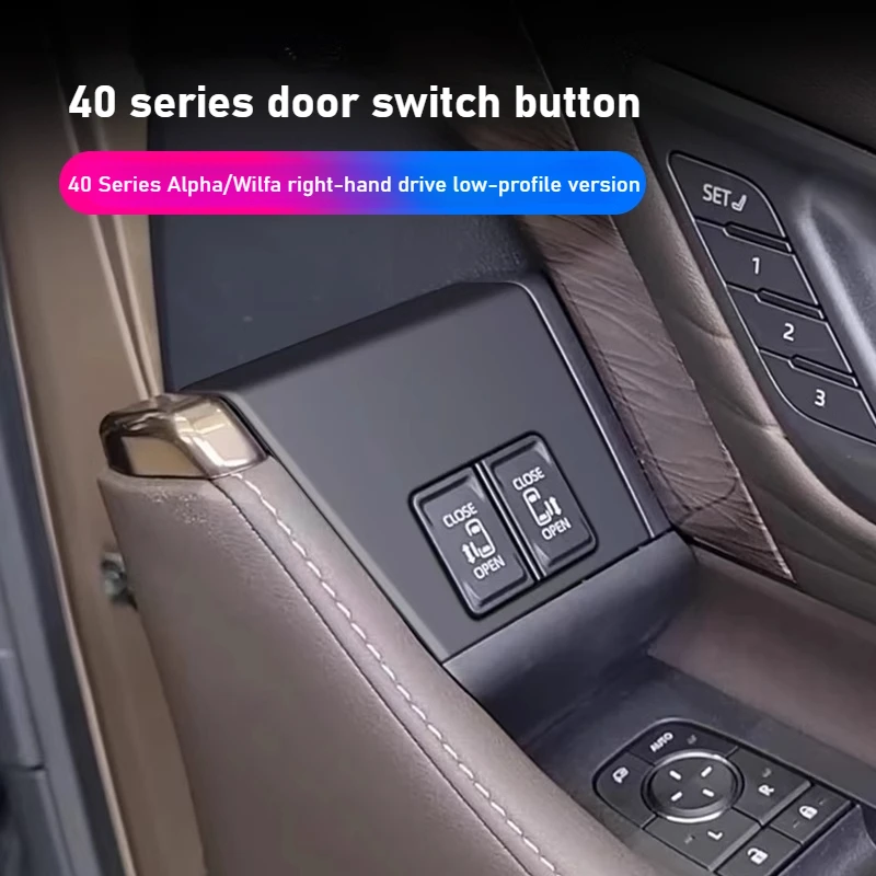 

For 2024 Toyota 40 Series Alphard Vellfire RHD Middle Door Switch Upgrade Kit - Base to Premium Control Panel Accessories