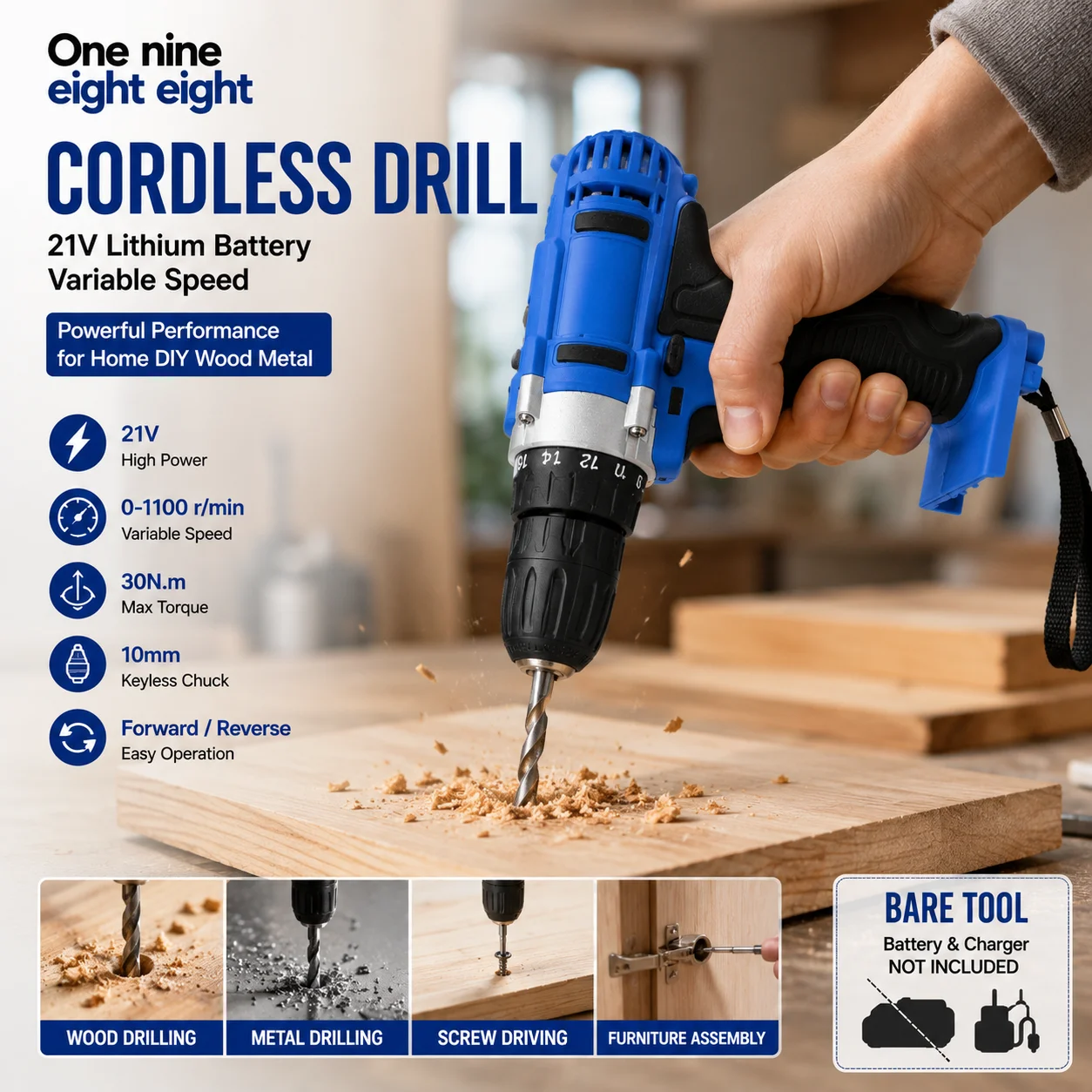 Multifunctional Lithium Electric Drill Screwdriver Hand Tool Set - Portable Power Drilling And Fastening Kit