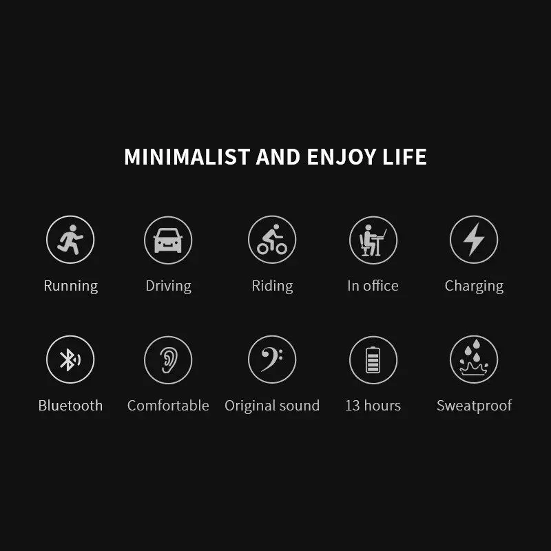 Universal Painless Ear-hook Business Wireless Bluetooth 5.2 Headphones Concept Bone Conduction Noise Reduction Hifi Stereo HD