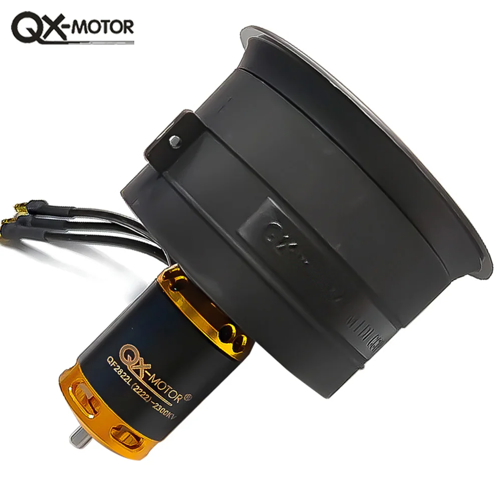 QX-Motor 64mm EDF 12 Blades Ducted Fan QF2822 2100KV 2300KV 3300KV 4300KV CW CCW For RC Airplane UAV Toy Parts