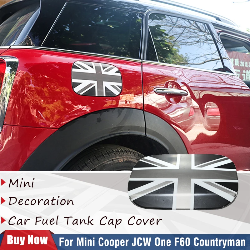 Grey Jack Fuel Tank Cap Decorative Cover Sticker For Mini Cooper JCW One Countryman F60  Car-styling Accessories