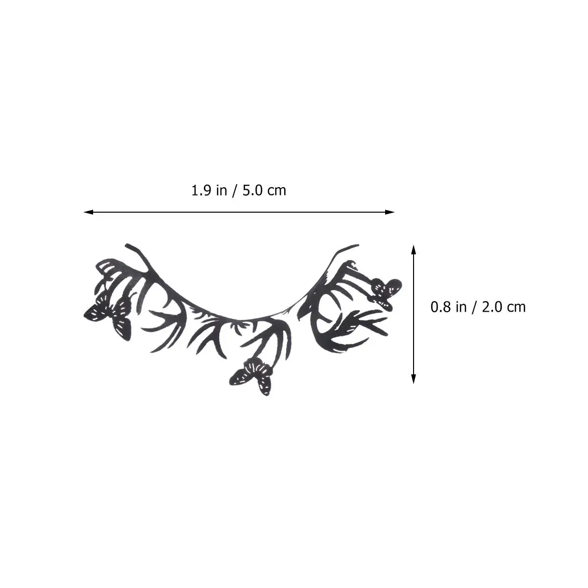 5Pairs Paper Cutting Eyelashes Christmas Theme False Eyelashes for Women Lengthening Effect Eco Friendly Party Dancing