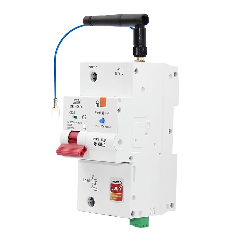 

Умный автоматический выключатель Tuya Wi-Fi с измерением 1P 125A MCB защита от перегрузки и короткого замыкания автоматическое записывание Smart Hom