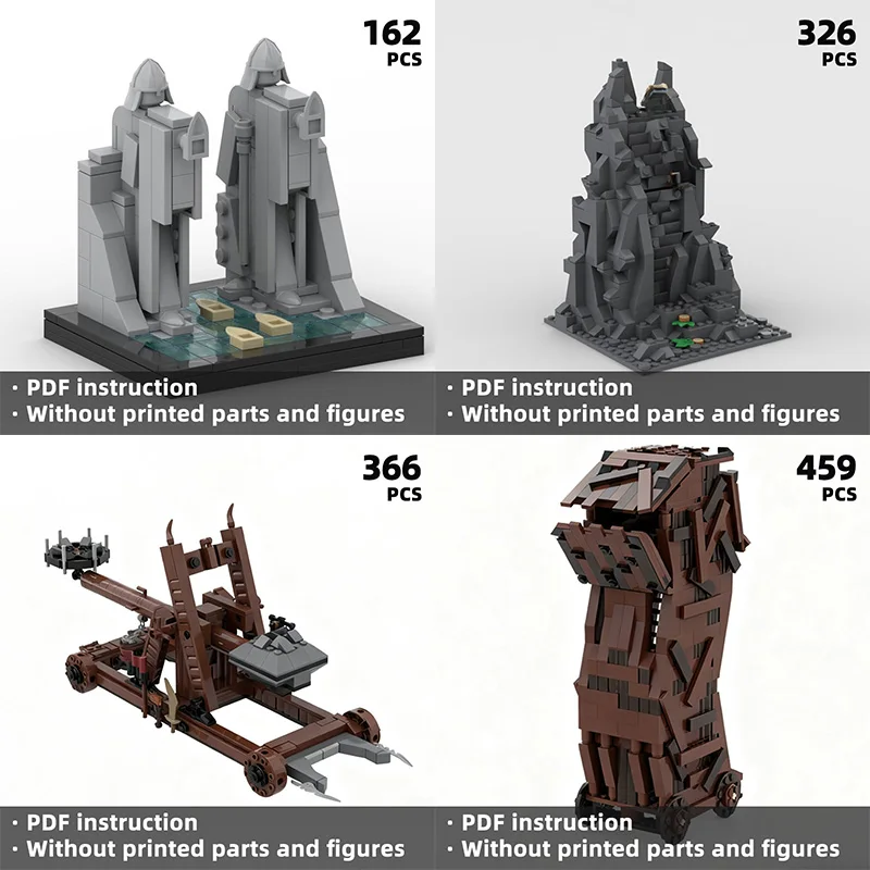 

Для средней сцены в фильме «Фантазия колец», сборка сцены с блоками и собираемыми строительными блоками.