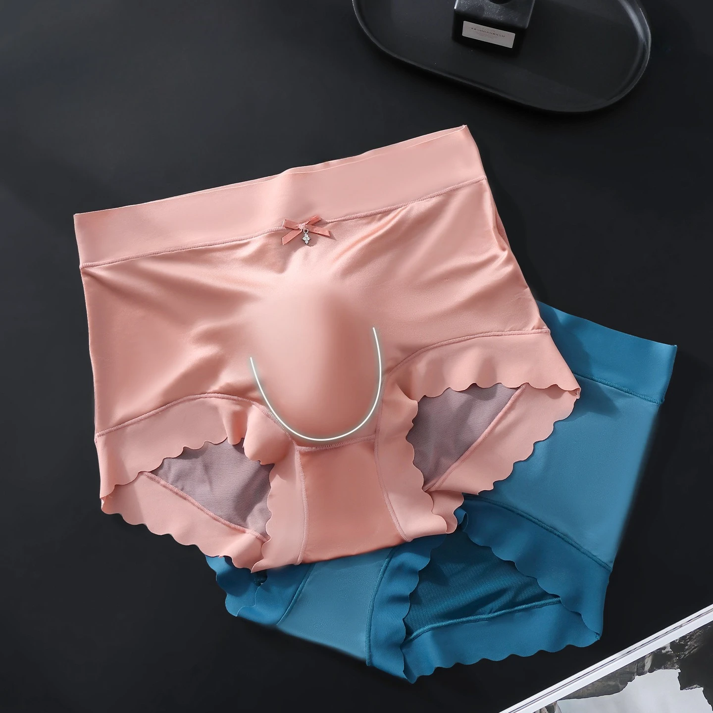 Men Male Ice Silk Seamless Capsule 3D Pouch Shape Thin Lightweight Sheer See Through Clothing Underpants Briefs Underwear