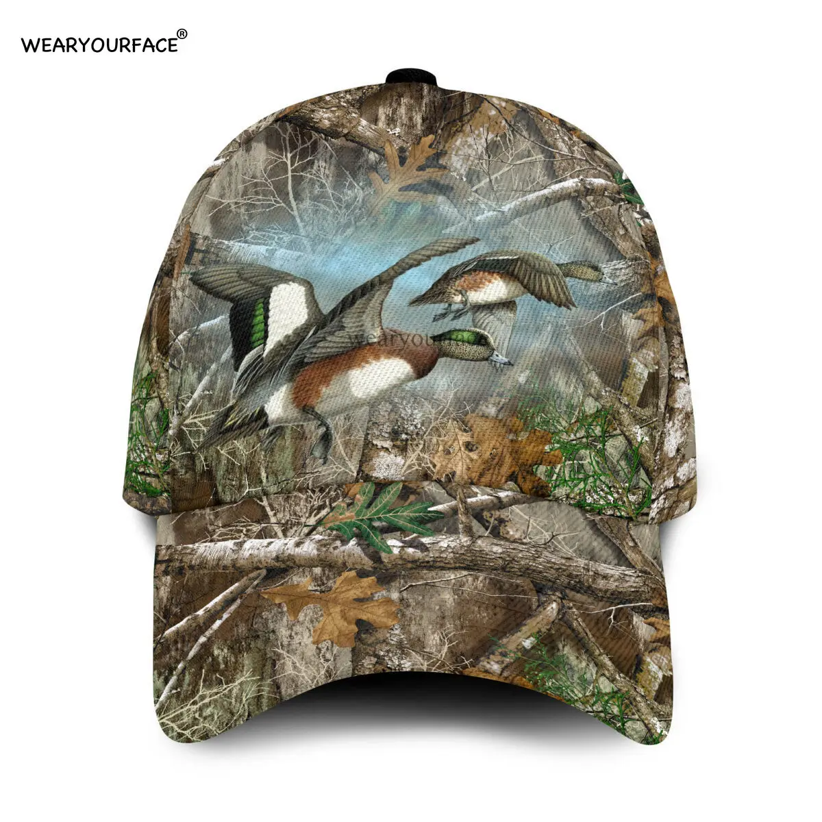 

Hunting Birds Deer Animals All Over Printed Snapback Hat Men Women Adult Hip Hop Headwear Outdoor Sun Visor Baseball Cap