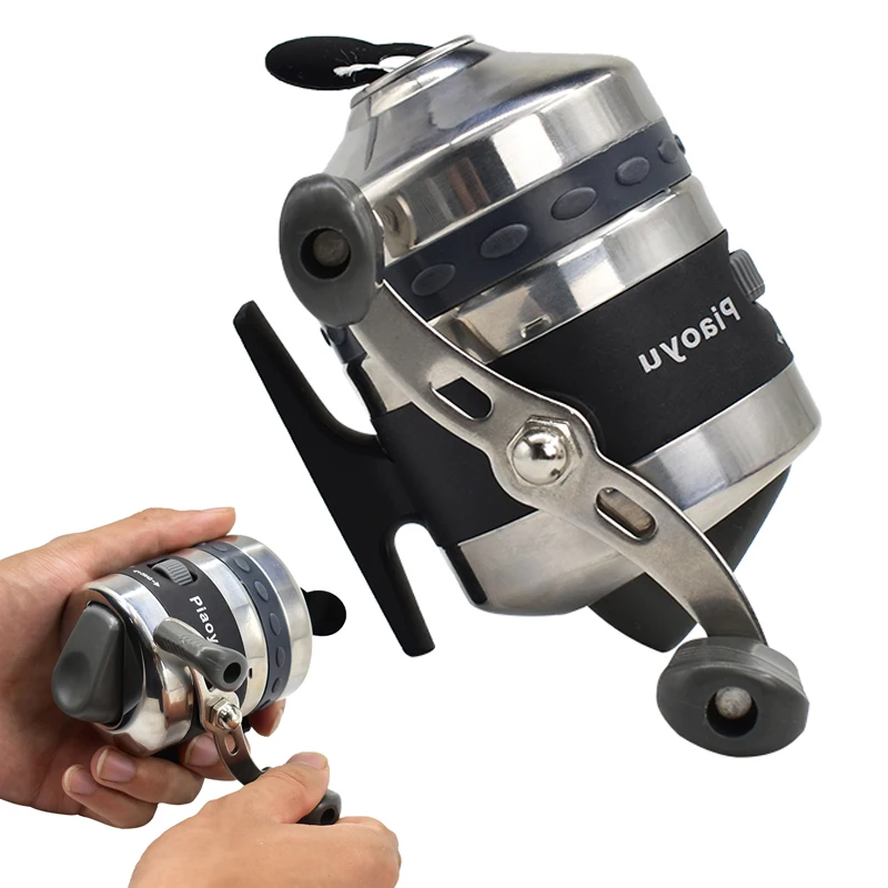 

Piaoyu BL25 Outdoor Fishing Slingshot Reel, 3.3:1 Gear Ratio Hunting Fishing Reel, Slingshot Shooting Fish Dart Accessory