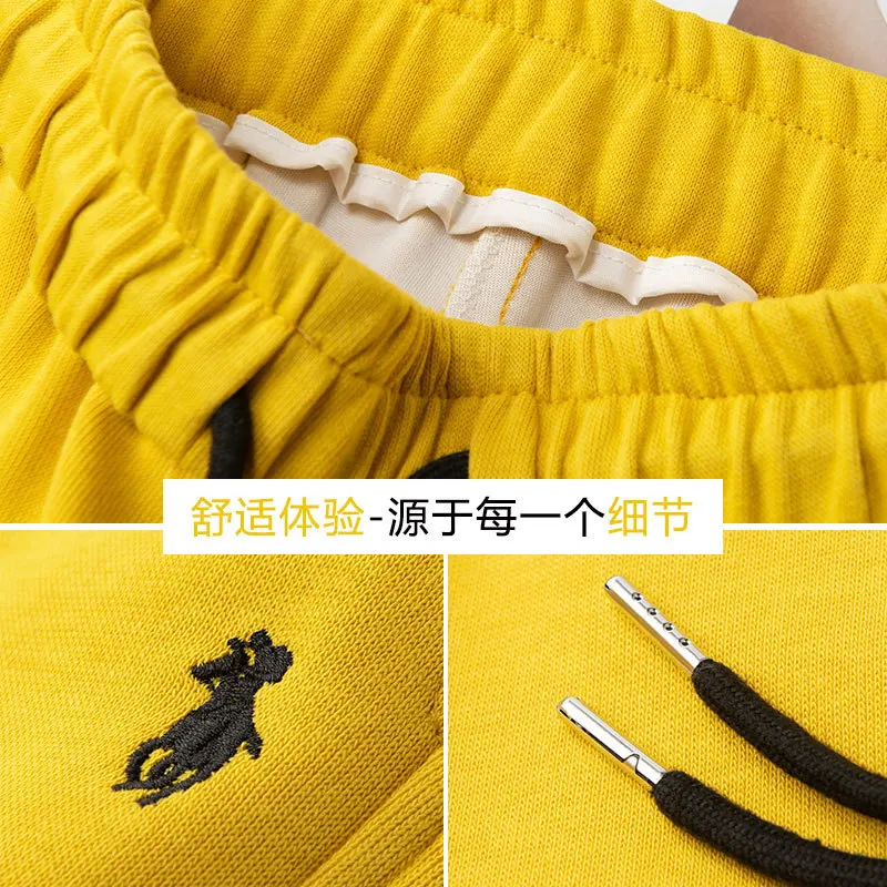 بنطال رياضي الموز الأصفر للنساء، للربيع والخريف، خصر مرن، تنحيف، متعدد الاستخدامات، كاجوال، رياضي، ساق مستقيمة، Scimita #4