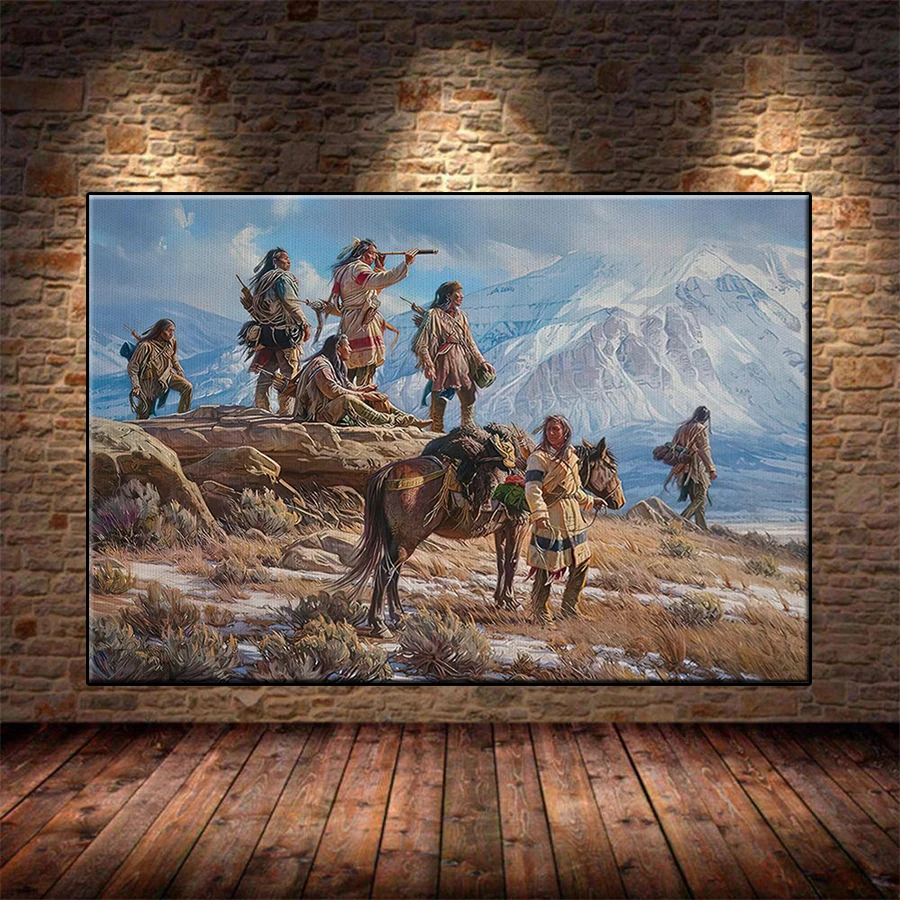 5D DIY Diamond Embroidery Full Kits Native Americans Diamond Painting Cross Stitch Adult Decor Home
