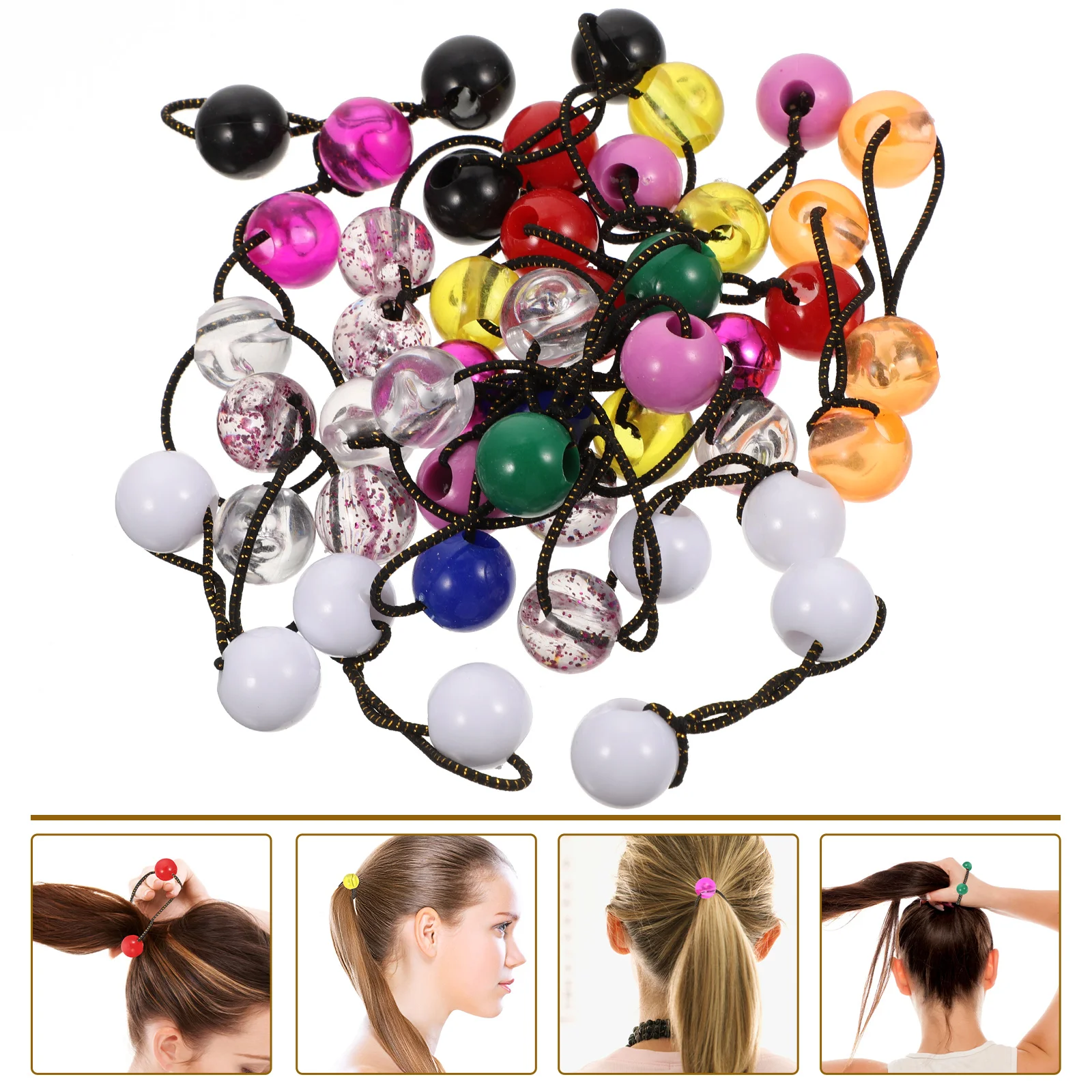 

24 pcs Kids Ties Children's Hair Accessories Cute Elastic Ponytail Holders Hair Rope Wedding for Birthday