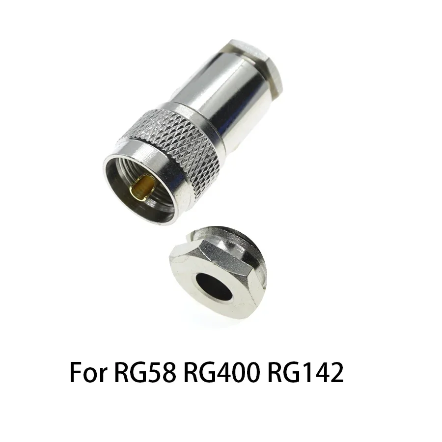 UHF PL-259 Male SO-239 Female Clamp RG8, LMR400 RG5,RG6,LMR240, RG8X,RG58, RG400, RG142,LMR500,RF Coaxial connector Wire Cable