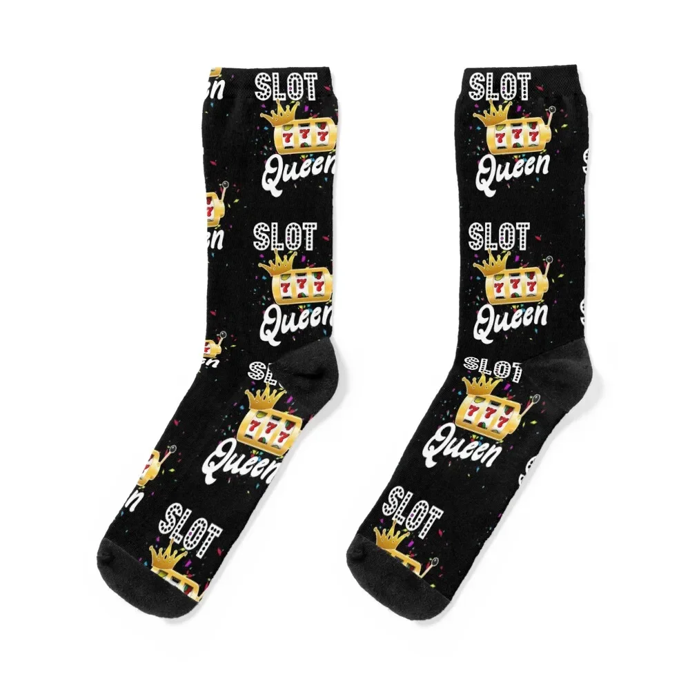 Slot Queen Gambling Gifts Couple Matching Socks Heating sock japanese fashion ankle Socks For Man Women's