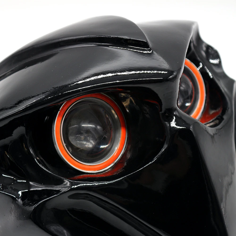 Wholesale High Quality ABS plastic Front LED Eagle Eye Custom Streetfighter Motorcycle Vision Skull Front Headlight