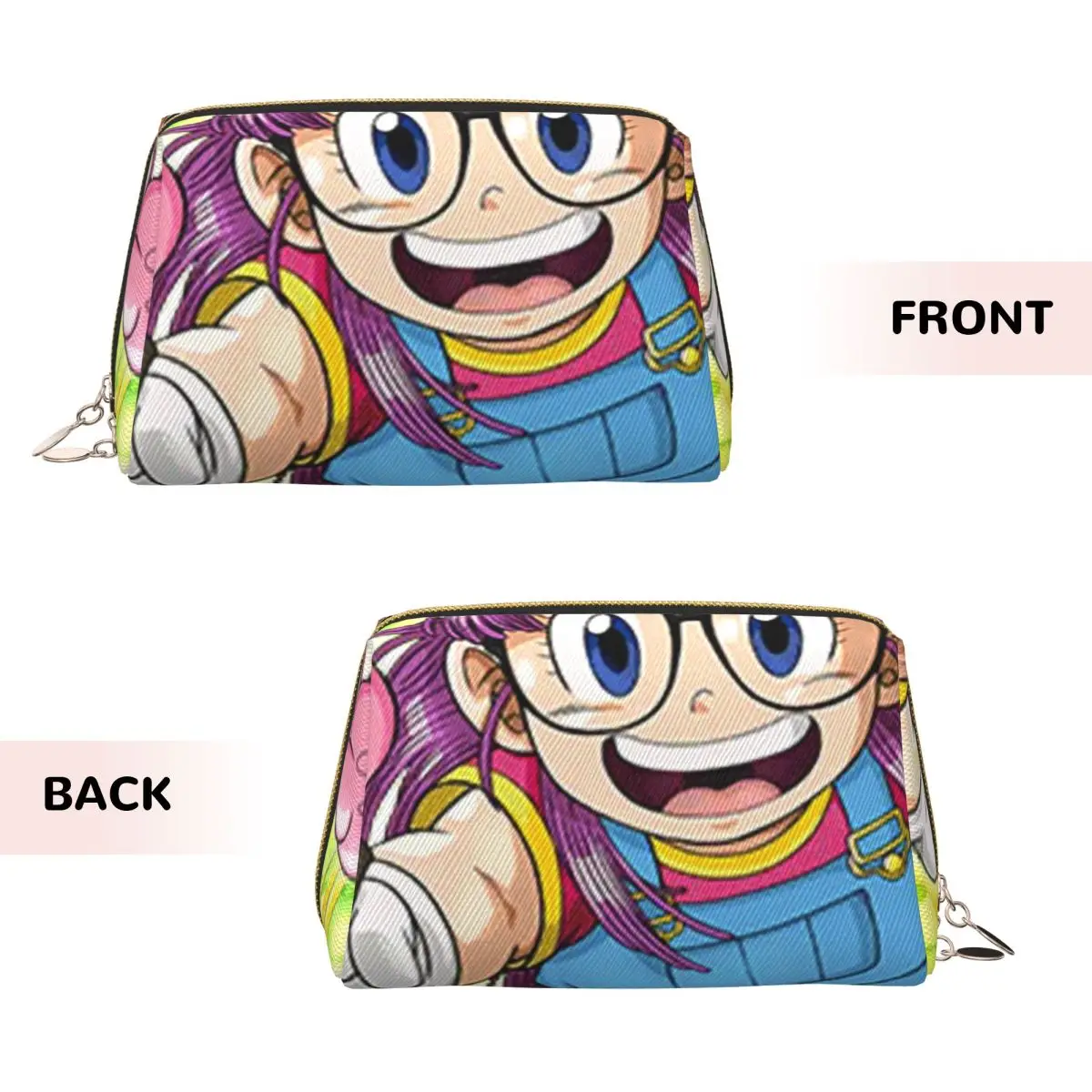 Arale Dr.Slump Anime Women Cosmetic Bags Travel Makeup Organizer Pouch Toiletry Storage Dopp Kit Case