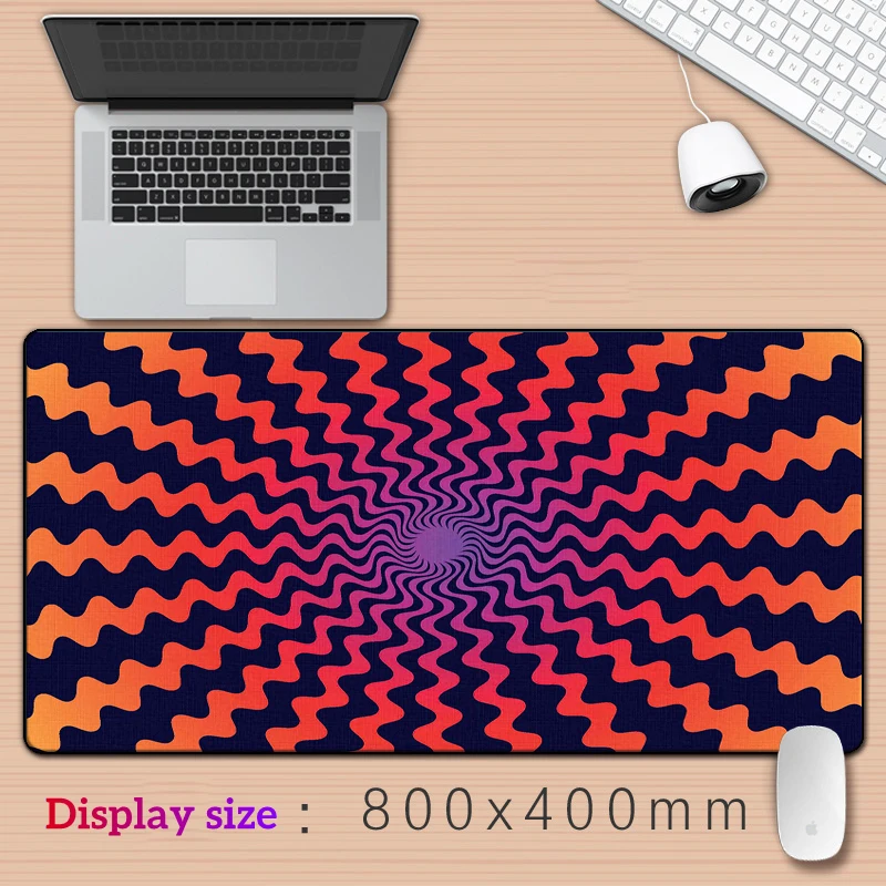 3d efeito visual arte impressão hd xxl mouse pad gamer acessório quente grande bloqueio de computador borda teclado tapete presente oficial