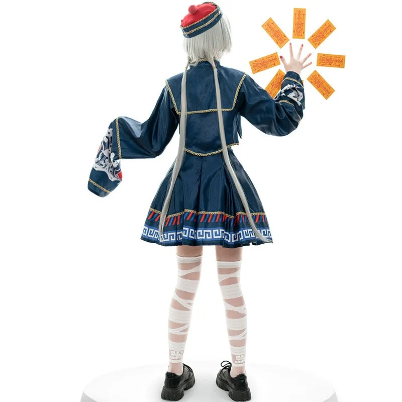 زي زومبي أنثوي لطيف للهالوين، زي تنكري للمسرح بطراز قديم مستوحى من الألعاب الصينية القديمة، زي تنكري للنساء لعب الأدوار