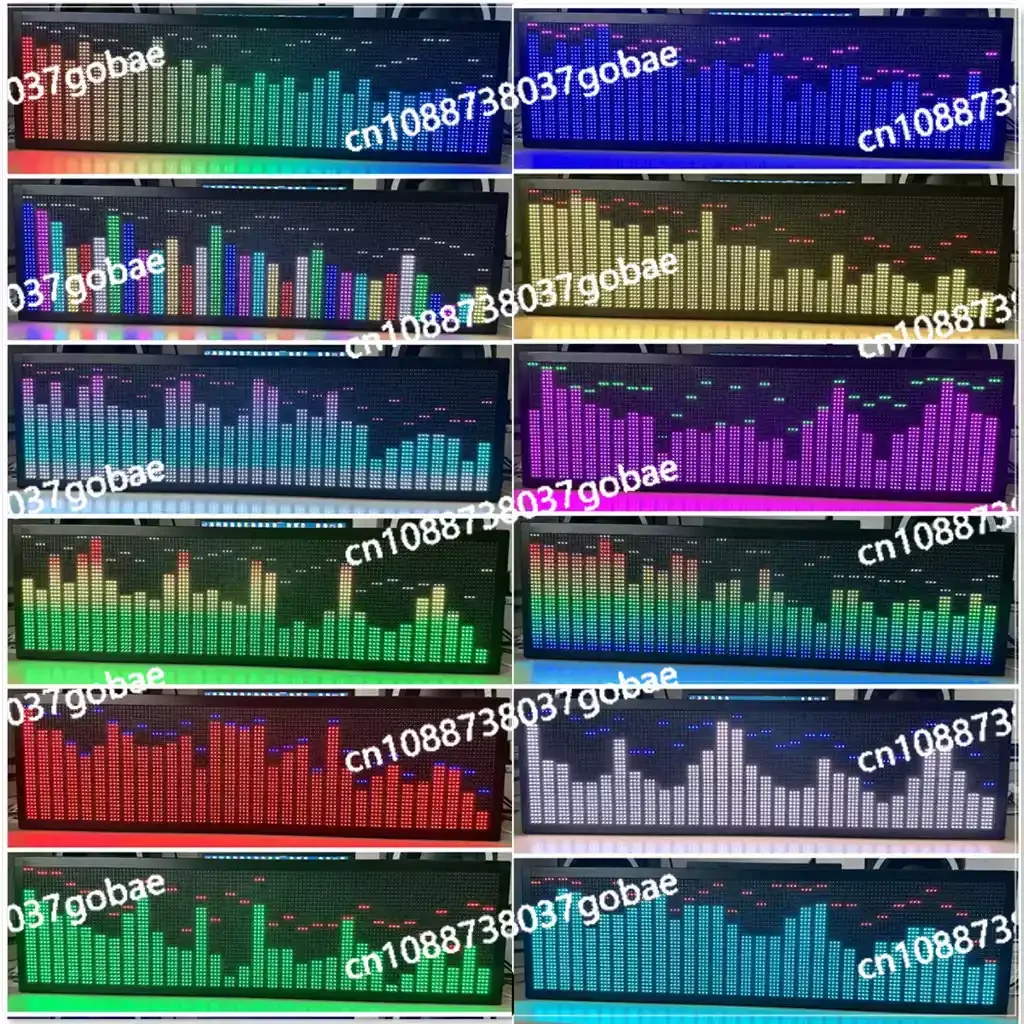 Cabinet Professional Full-color Rack-Mount Music Spectrum Display RGB Level Rhythm Light