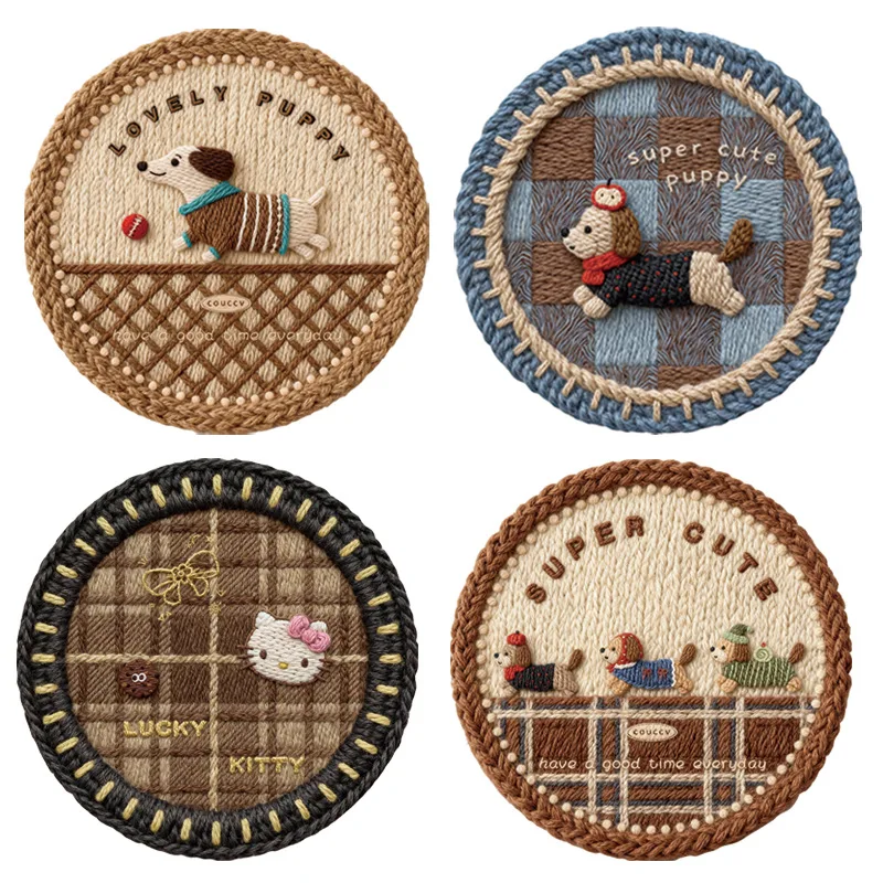INS-style hand-woven textured three-dimensional heat-insulating coasters, placemats, pot pads and table mats, anti-scalding view 5