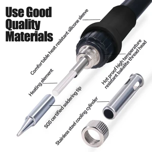 SILVERFLO 8586D 2 in 1 WELDING STATE, WELL AIR PLANE SOLD STATE WITH 2 DIGITAL DISPLAY, 10 MINUTE SUSPENSION MODE FOR SMD BACKGROUND 10 Main Sales Solder and Hot Air Station - №6