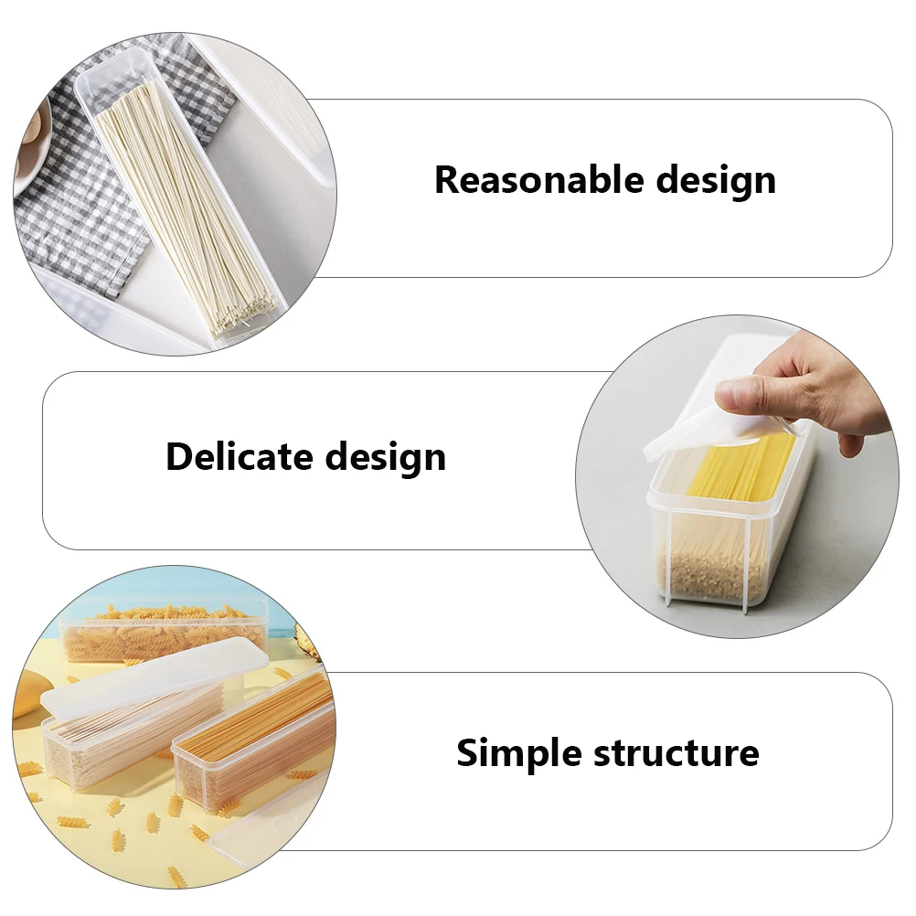 

4 Pcs Kitchen Storage Box Containers Healthy Material Multi Color Food Vegetable Household Plastic Preservation Multipurpose