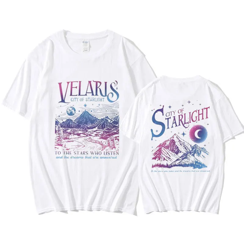 Velaris City of Starlight ACOTAR T Shirt Men Women The Night Court T-shirt Men Women Fashion Oversized Cotton T Shirts Tops Male